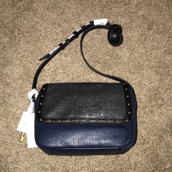 Fossil Aria Color-block Small Studded Crossbody - Picture 8 of 8